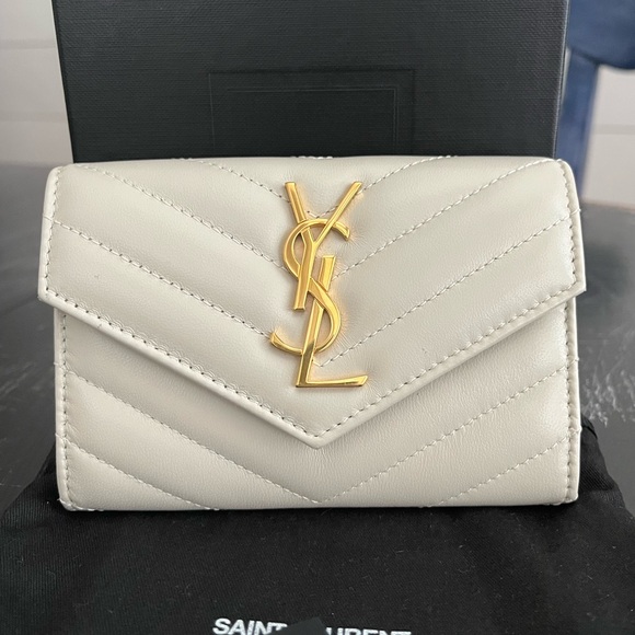 Yves Saint Laurent Lambskin Leather Wallet - Picture 1 of 16